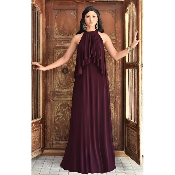 halter flowy dress