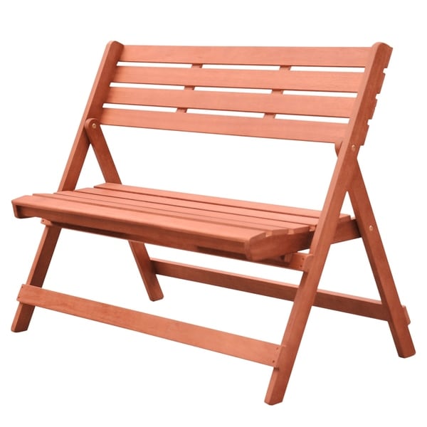 Malibu Outdoor Patio 4-foot Wood Folding Bench - Overstock - 22801556