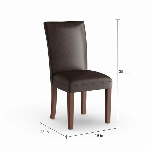 Homepop Parsons Dining Chair - Brown Faux Leather - set of 2 - Bed Bath ...