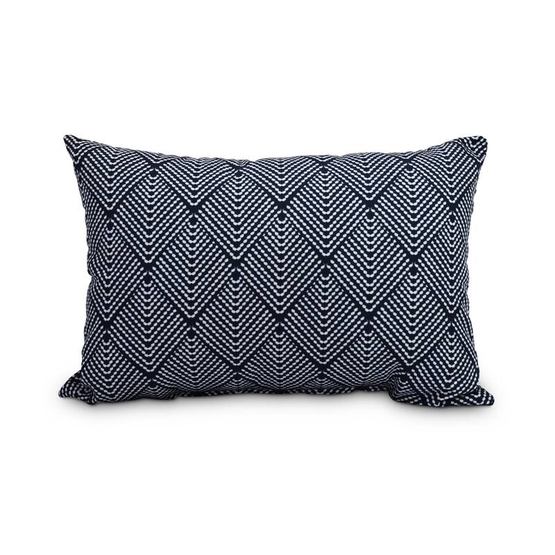 Lifeflor 14 x 20 inch Navy Blue Abstract Decorative Outdoor Pillow