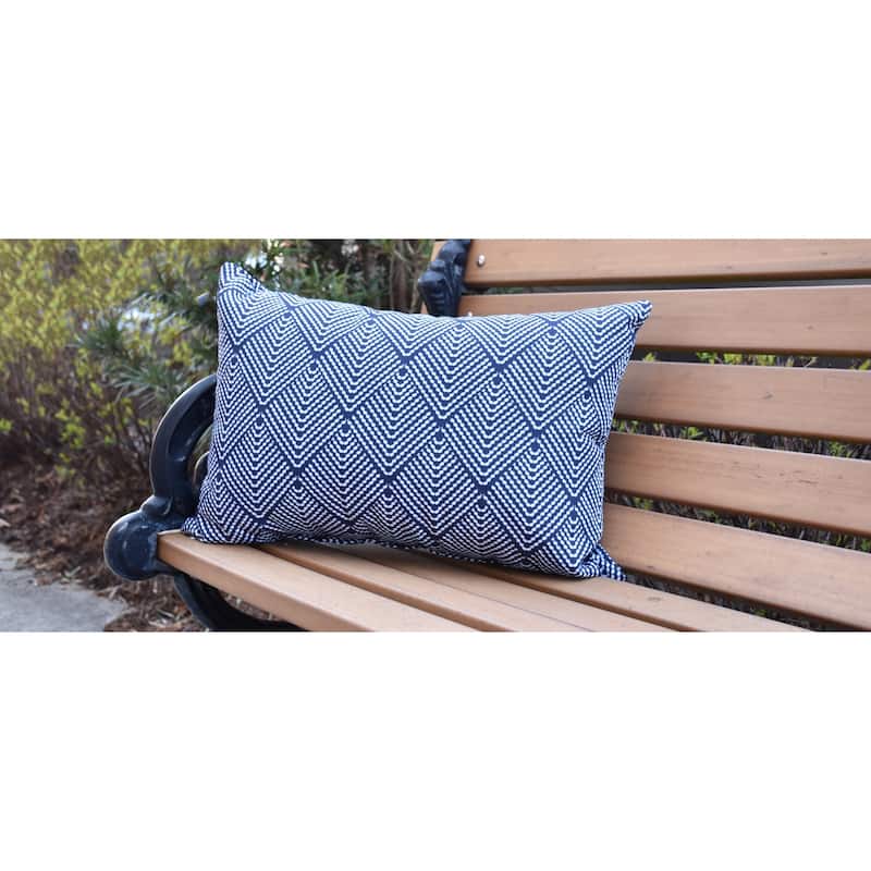Lifeflor 14 x 20 inch Navy Blue Abstract Decorative Outdoor Pillow