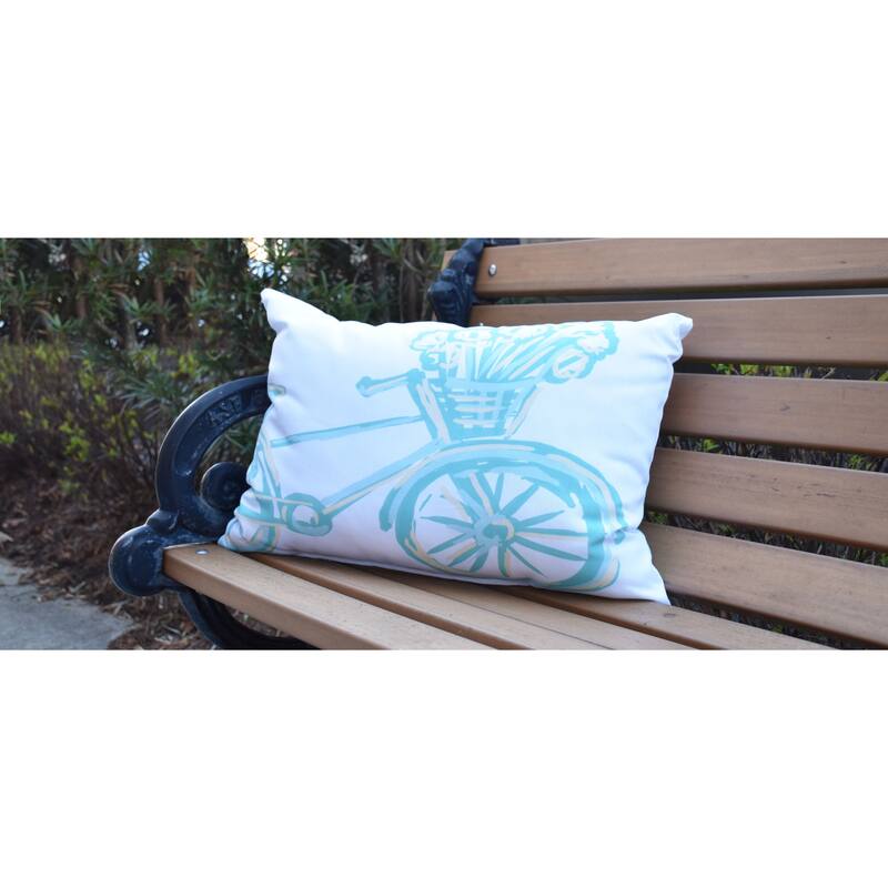 14 x 20 inch Green Decorative Abstract Outdoor Pillow