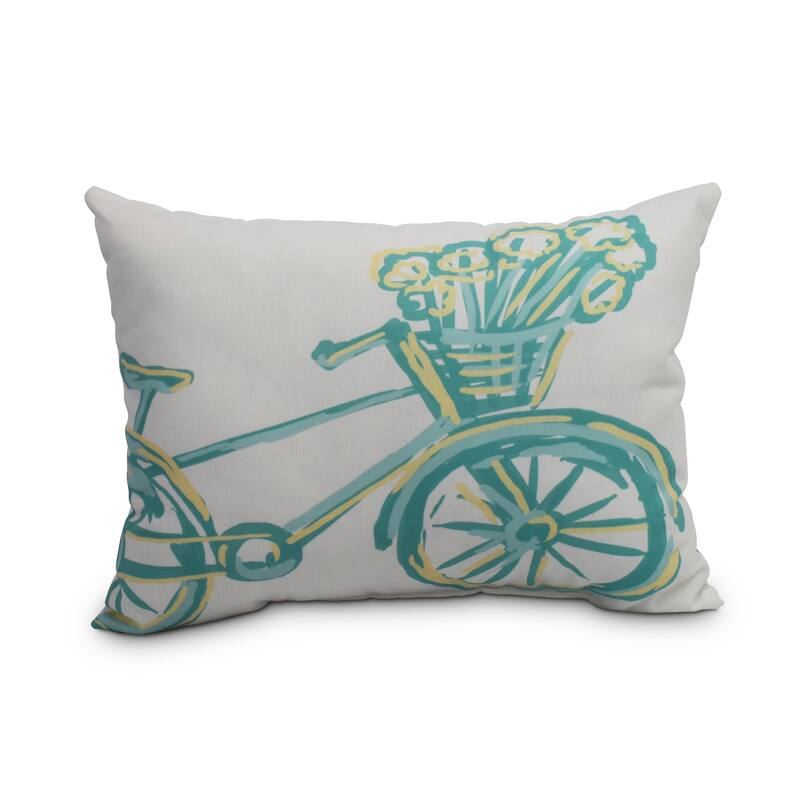 14 x 20 inch Green Decorative Abstract Outdoor Pillow