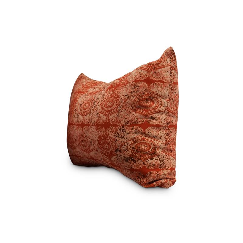Patina 14 x 20 Inch Orange/Rust Decorative Abstract Outdoor Throw Pillow