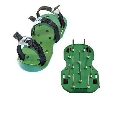 ALEKO Lawn Garden Sharp Aerating Spike Shoes Green Color