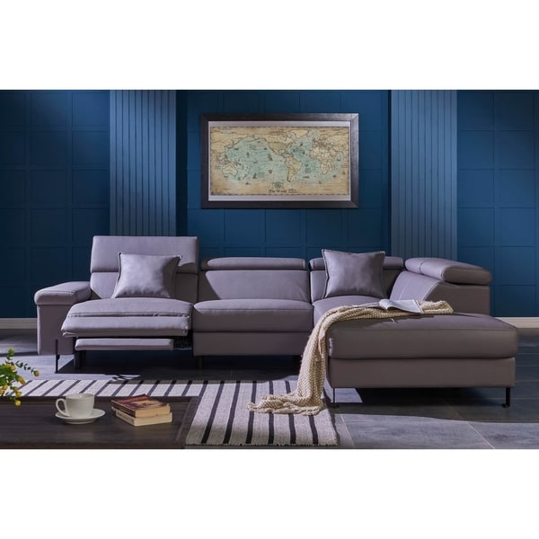 Ladeso Modern Sectional Sofa With Electrical Recliner Dark Grey Ladeso Modern Sectional Sofa With Electrical Recliner Dark Grey