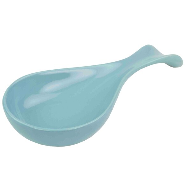 Sweet Home Collection Ceramic Spoon Rest (Turquoise)