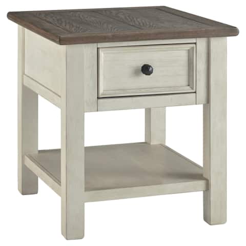 Farmhouse Signature Design By Ashley Furniture Our Best Home Bolanburg Two Tone Casual End Table