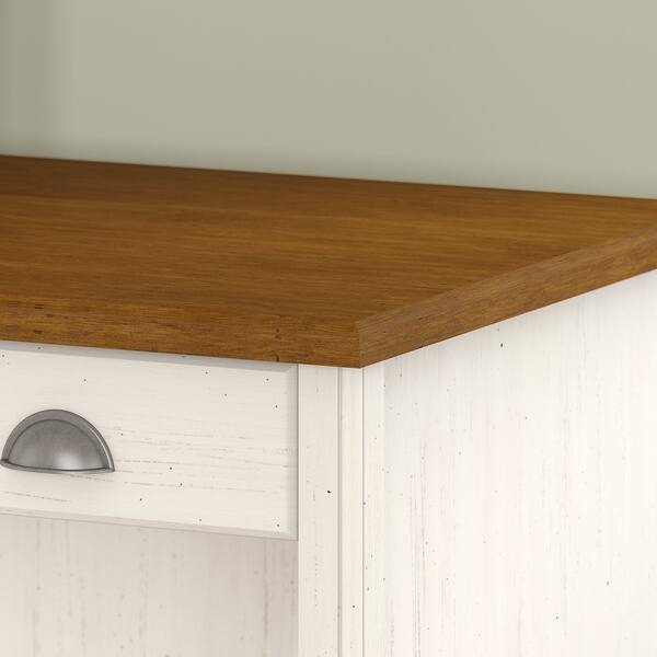 Shop Copper Grove Pernik Antique White Computer Desk With 2 Drawer
