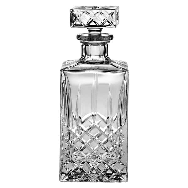 slide 1 of 1, Majestic Gifts European Hand Cut Crystal Whiskey Square Decanter 30oz.