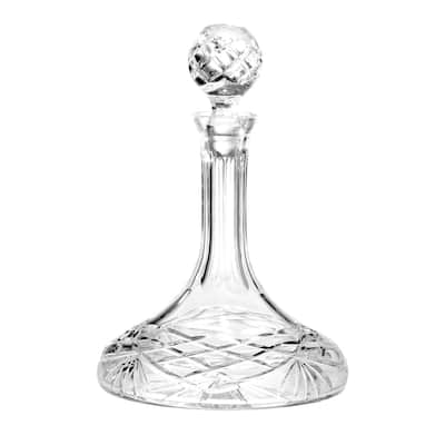 Majestic Gifts European Hand Cut Crystal Ships Captains Decanter 32oz.