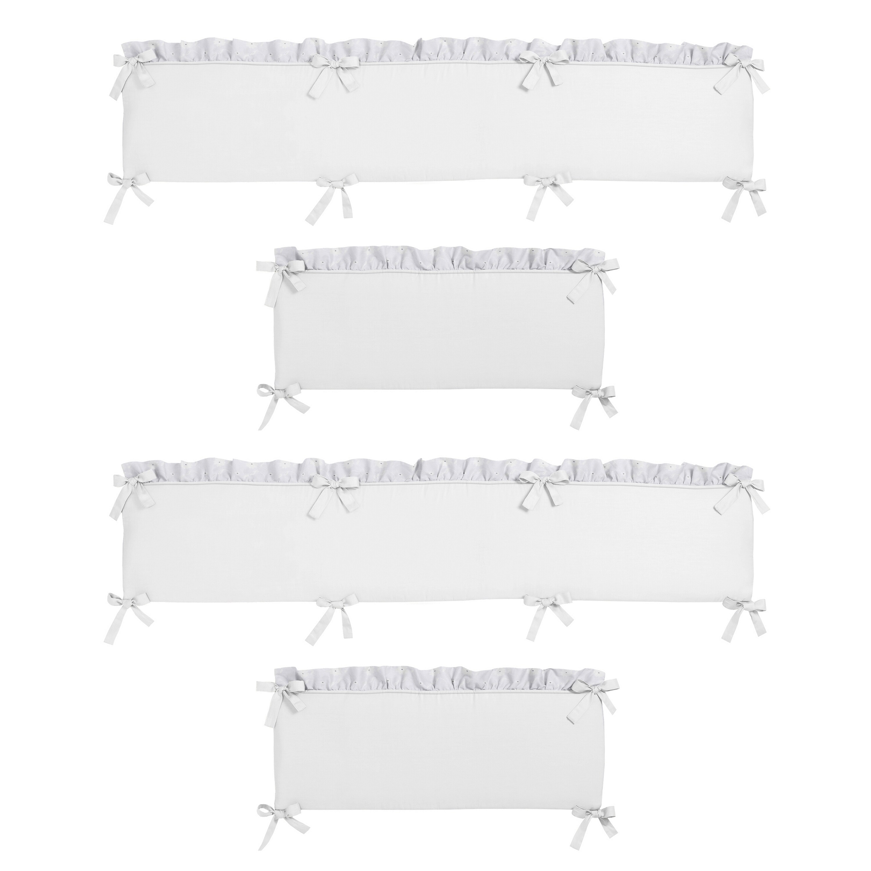 white crib bumper pads