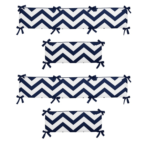 Navy blue crib bumper pads hotsell