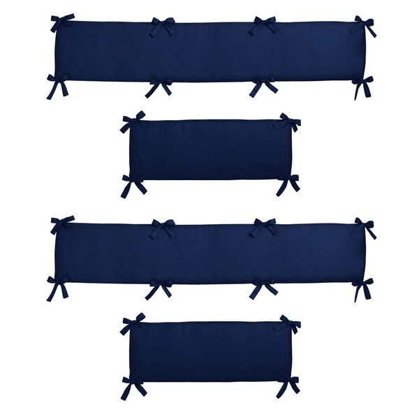 navy crib bumper