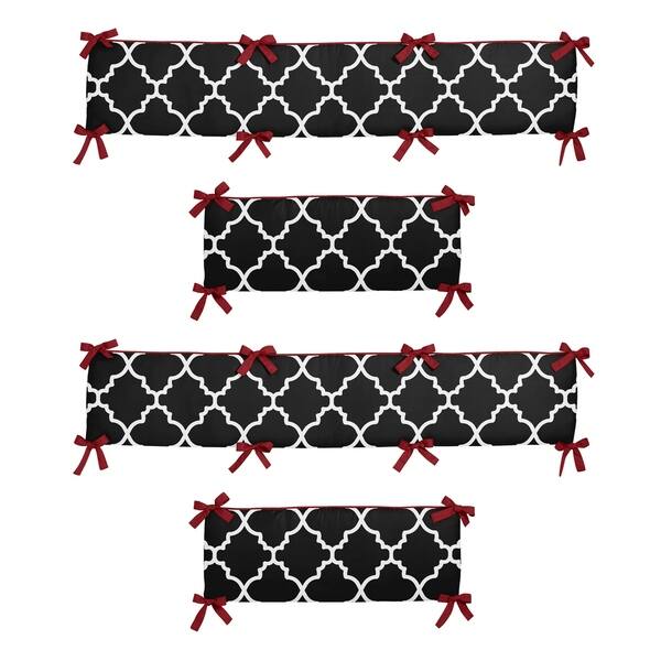 Shop Sweet Jojo Designs Red And Black Trellis Collection Baby Crib