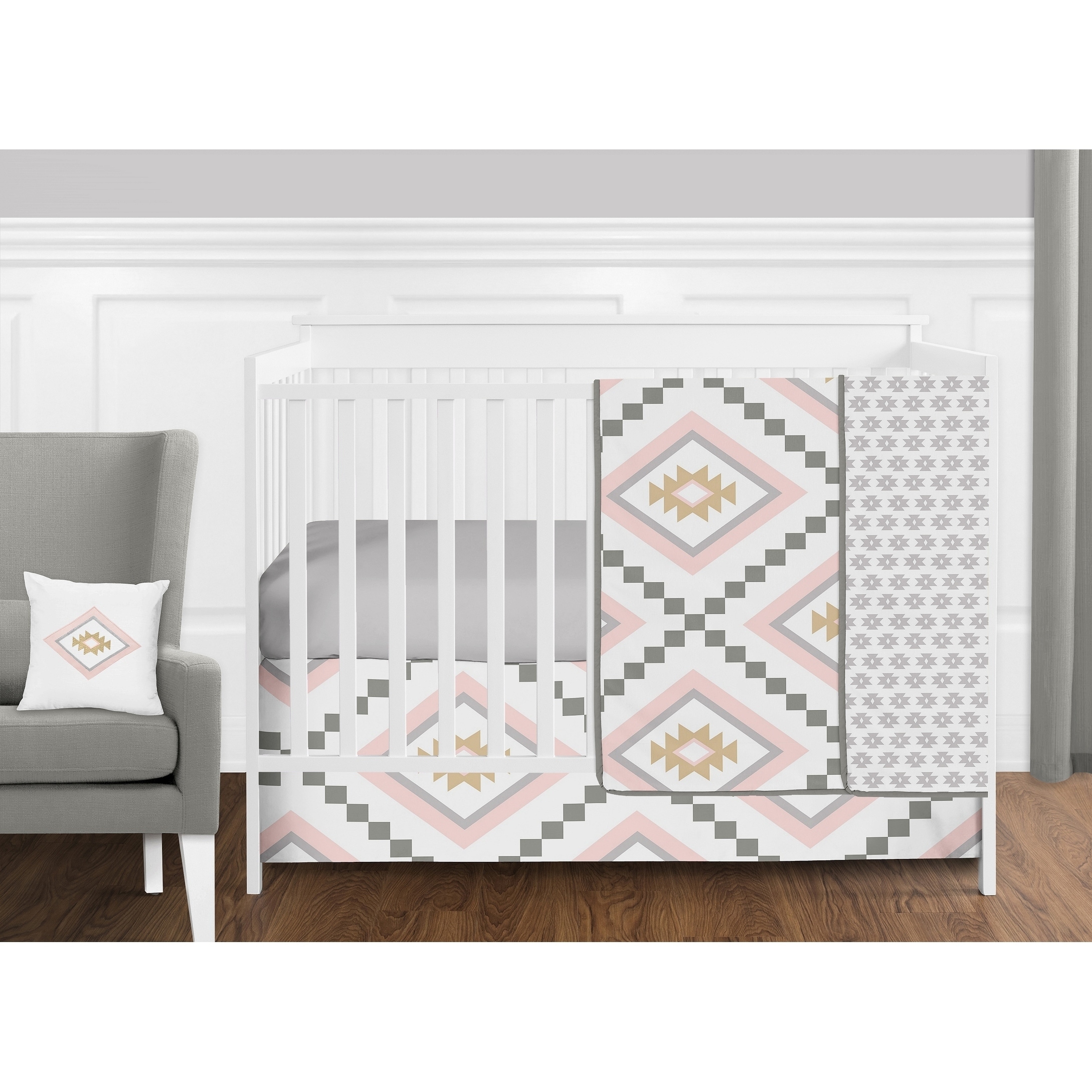 Aztec crib bedding outlet set