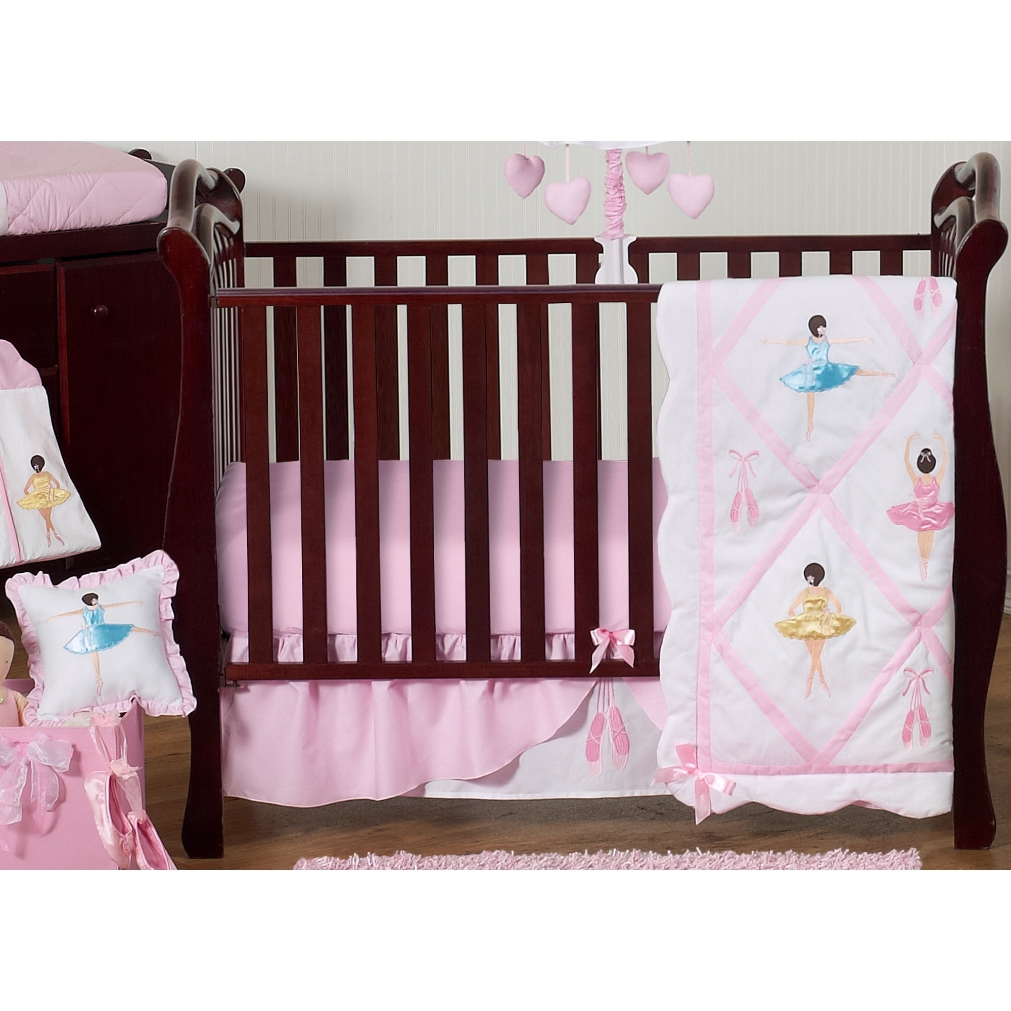 Shop Sweet Jojo Designs Pink Ballerina 11 Piece Bumperless Crib