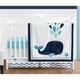 preview thumbnail 1 of 0, Sweet Jojo Designs Whale Collection 4-piece Bumperless Crib Bedding Set