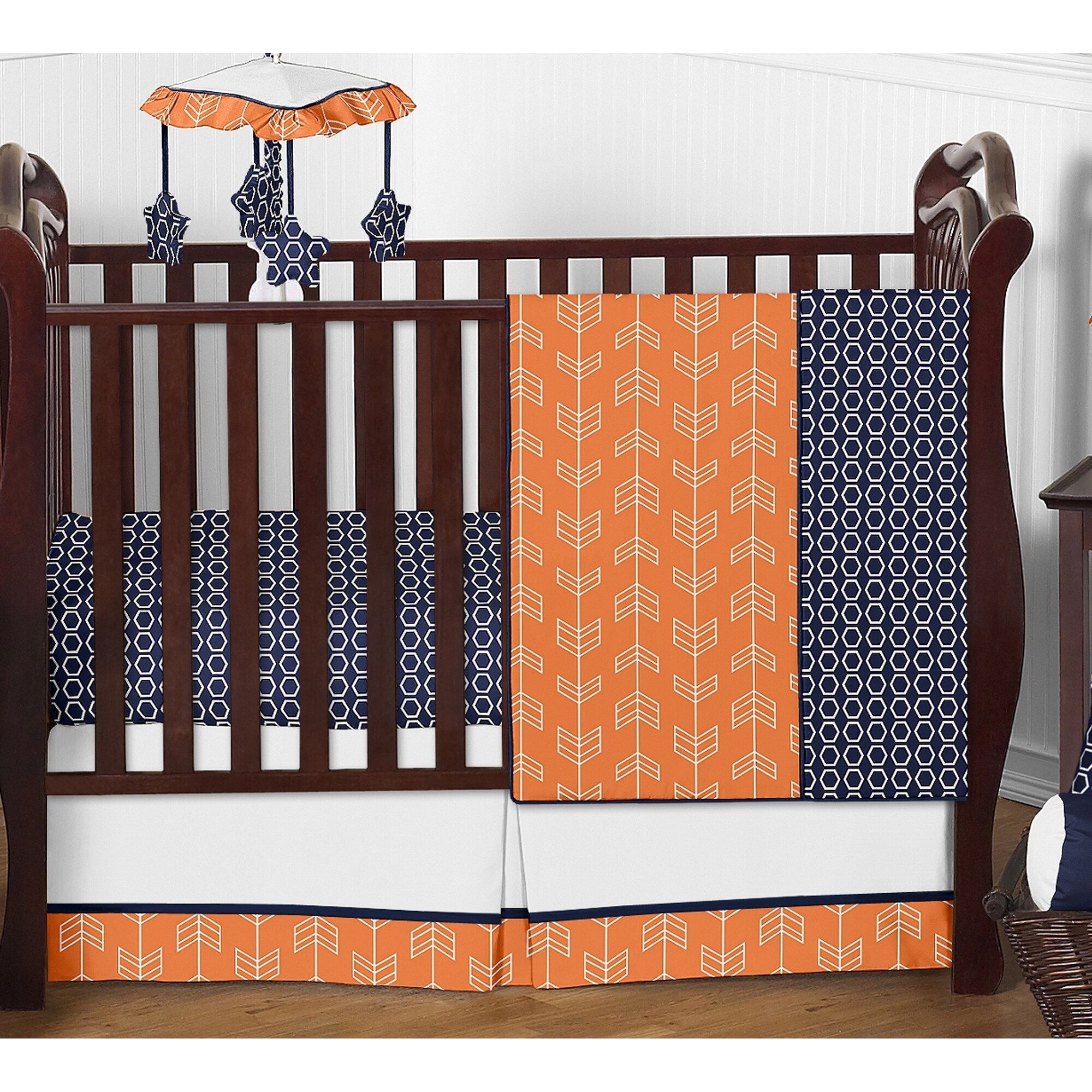 Shop Sweet Jojo Designs Arrow Collection Orange And Navy Blue 4