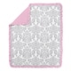 preview thumbnail 3 of 3, Sweet Jojo Designs Pink and Turquiose Skylar Damask Collection 4-piece Bumperless Crib Bedding Set