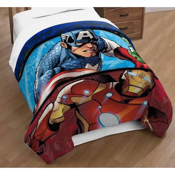 Shop Marvel Avengers 2 Publish Reversible Twin Comforter Free