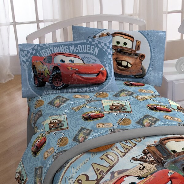 cars twin bed in a bag