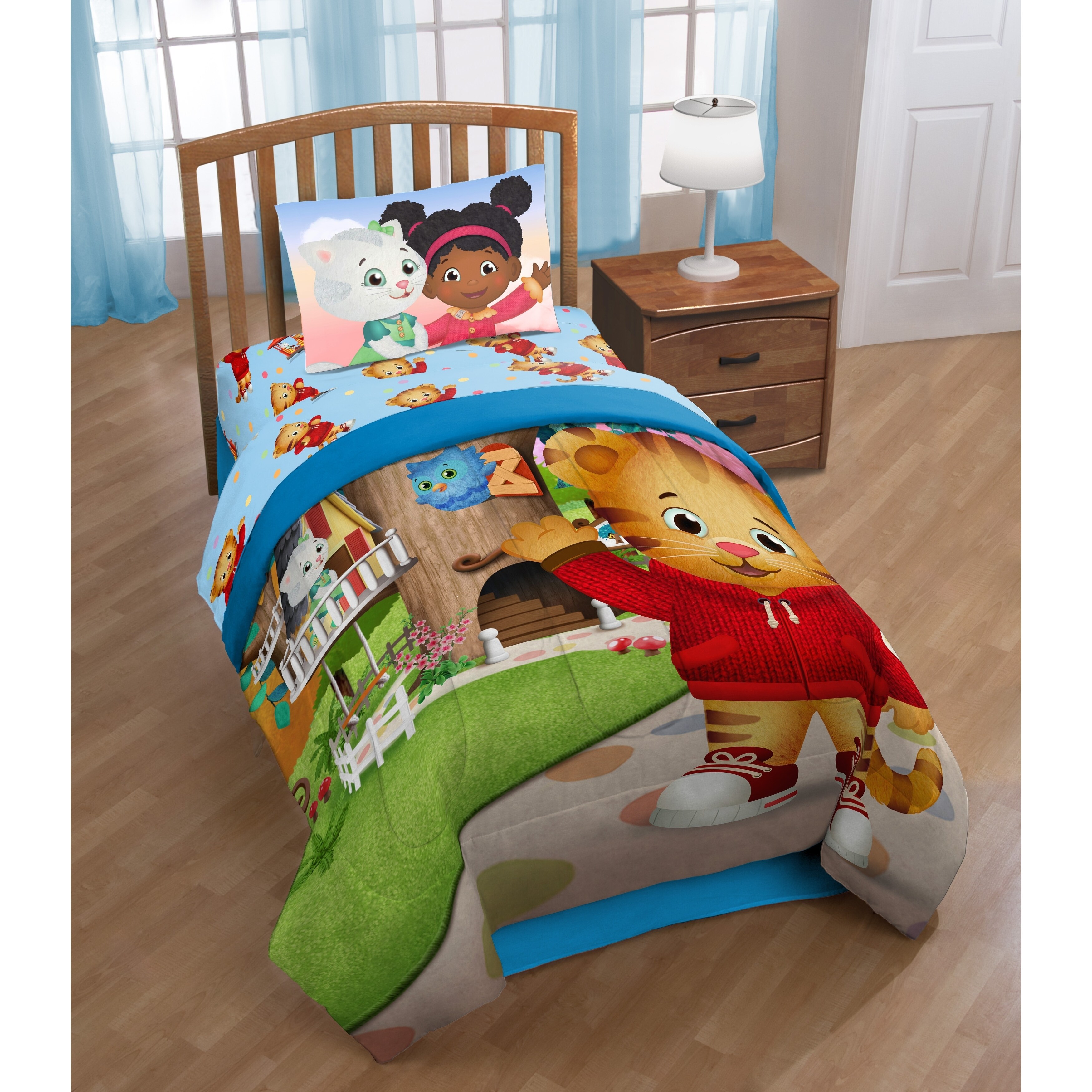 PBS Kids Daniel Tiger Treehouse Pals Twin Sheet Set