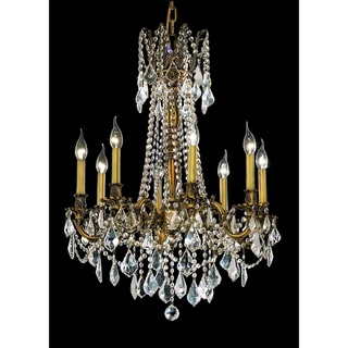 Fleur Illumination 8 light French Gold Chandelier (french gold/swarovski spectra crystals) - Chandeliers For Bedrooms by Overstock.com