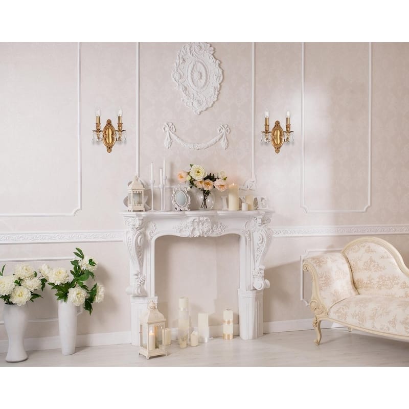 Fleur Illumination 2 light French Gold Wall Sconce