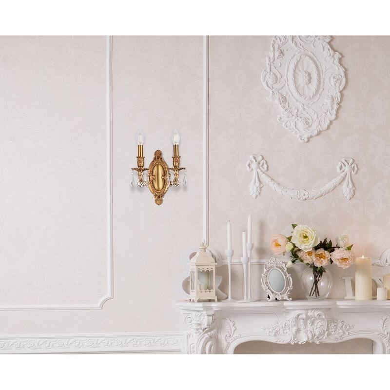 Fleur Illumination 2 light French Gold Wall Sconce