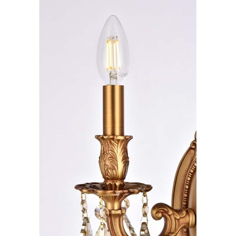 Fleur Illumination 2 light French Gold Wall Sconce