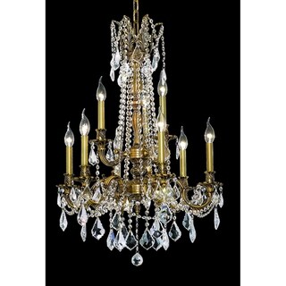 Fleur Illumination 9 light French Gold Chandelier (french gold/royal cut crystals) - Chandeliers For Bedrooms by Overstock.com