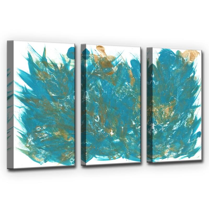 Ready2HangArt 'Feathers' Wrapped Canvas Art Set