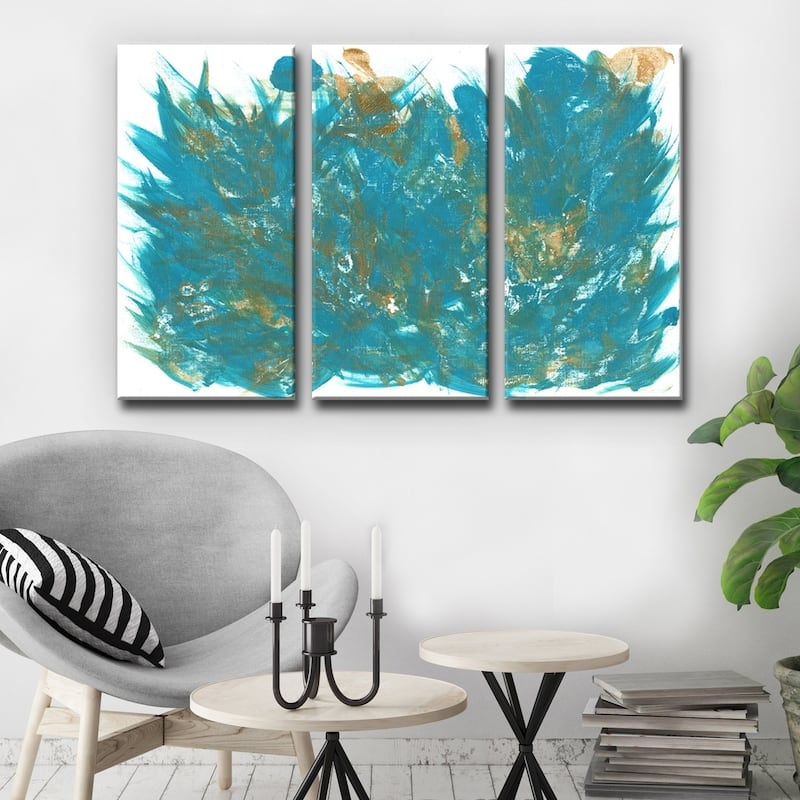 Ready2HangArt 'Feathers' Wrapped Canvas Art Set