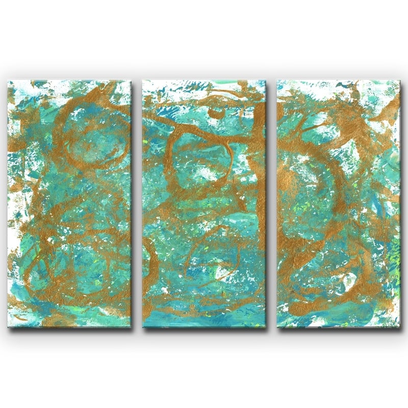 Ready2HangArt 'Golden Sea' Wrapped Canvas Art Set