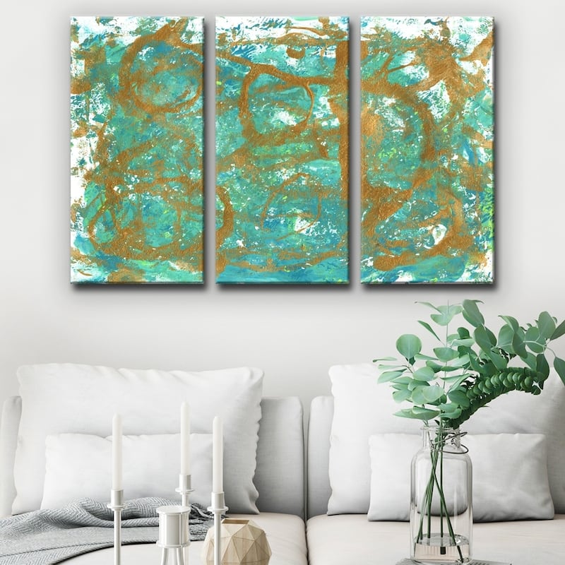 Ready2HangArt 'Golden Sea' Wrapped Canvas Art Set