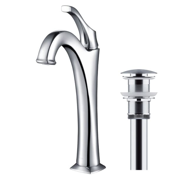 Kraus KVF-1200 Arlo Single Hole Single-Handle Bathroom Vessel Faucet with Drain Assembly