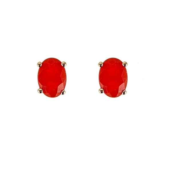14k Yellow Gold Fire Opal Earring By Anika And August Free 14k Yellow Gold Fire Opal Earring By Anika And August