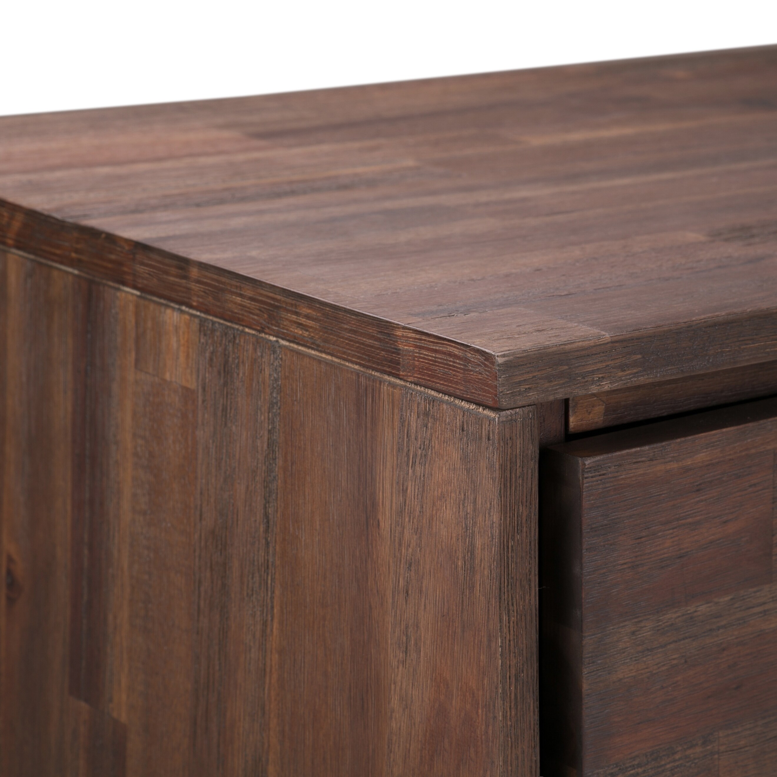 Wyndenhall Mitchell Solid Acacia Wood And Metal 39inchwide Modern Industrial Medium Storage Cabinet In Distressed Charcoal Brown On Sale Overstock 20683744