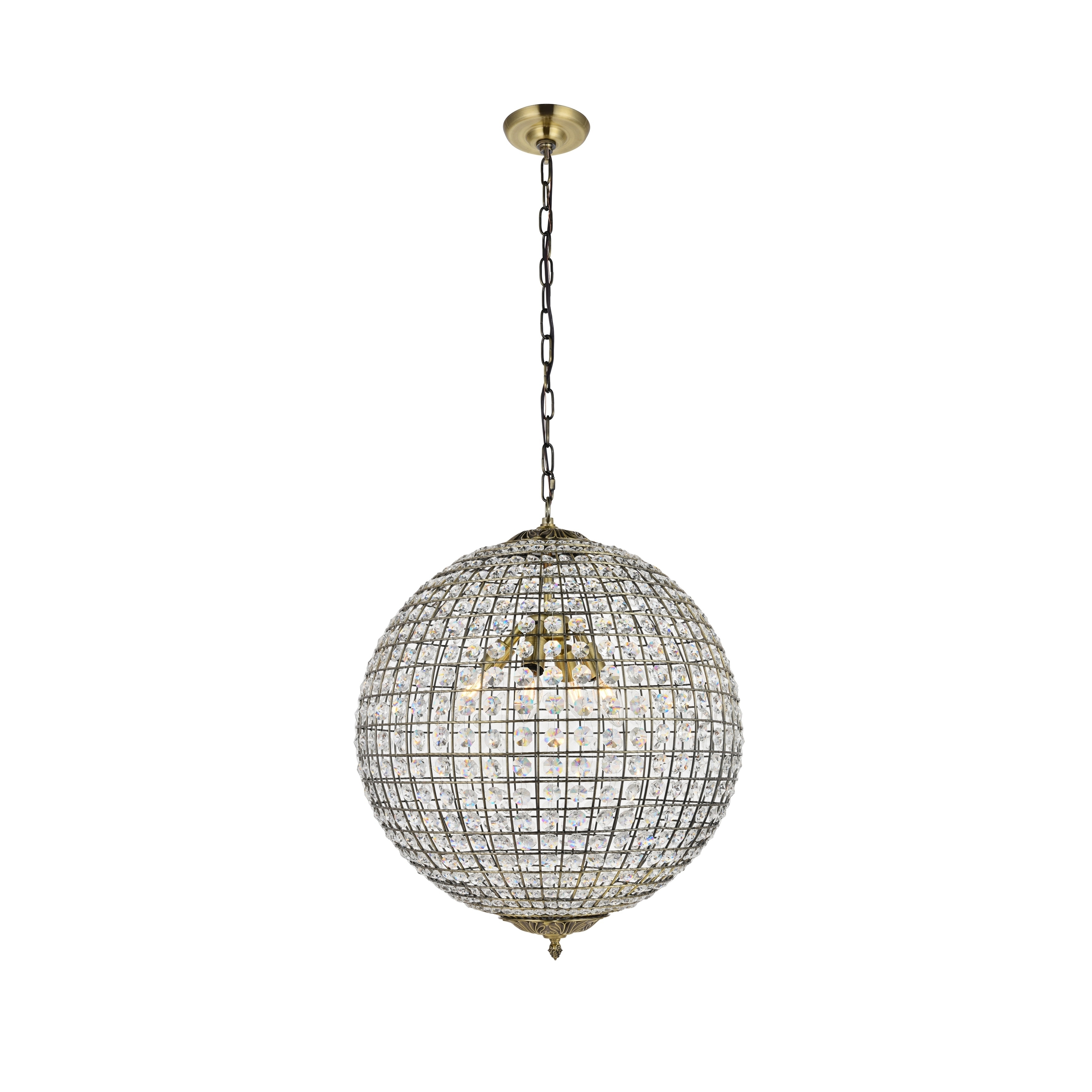 Ivy Court 4-Light 20 Inch Antique Bronze Pendant (Clear/Antique Bronze) - Chandeliers For Bedrooms by Overstock.com