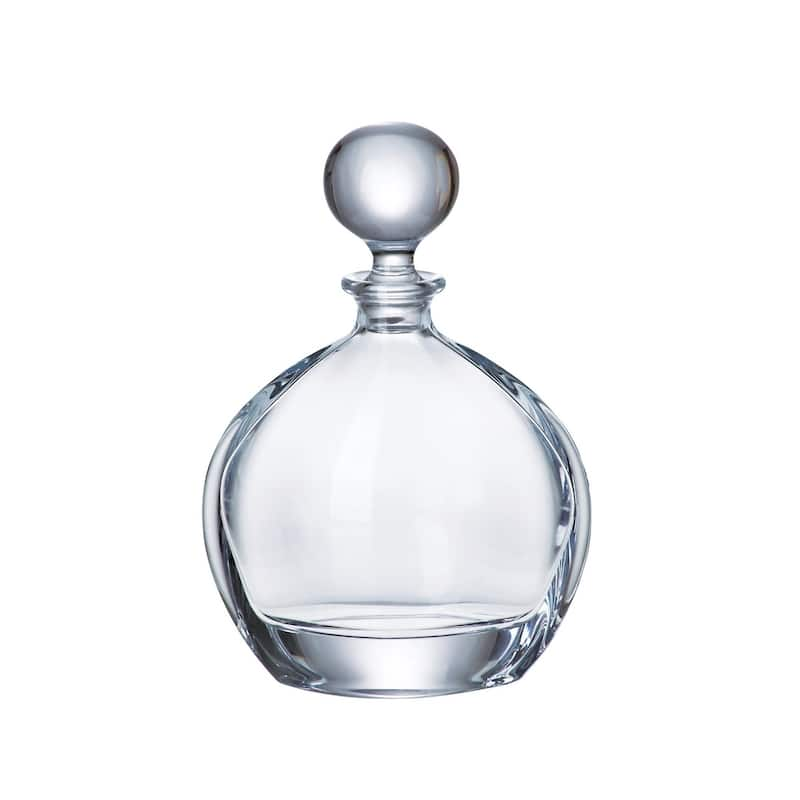 Majestic Gifts European Quality Glass Decanter-w Stopper 27 Oz. - Dishwasher Safe Top Rack Only - Clear - Decanters