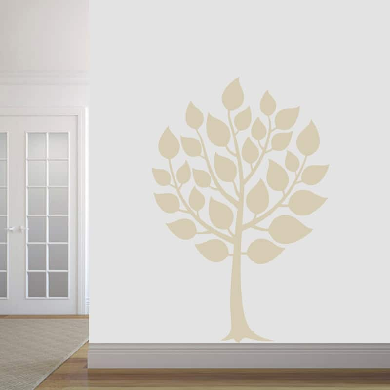 Round Tree Wall Decal - Light Beige