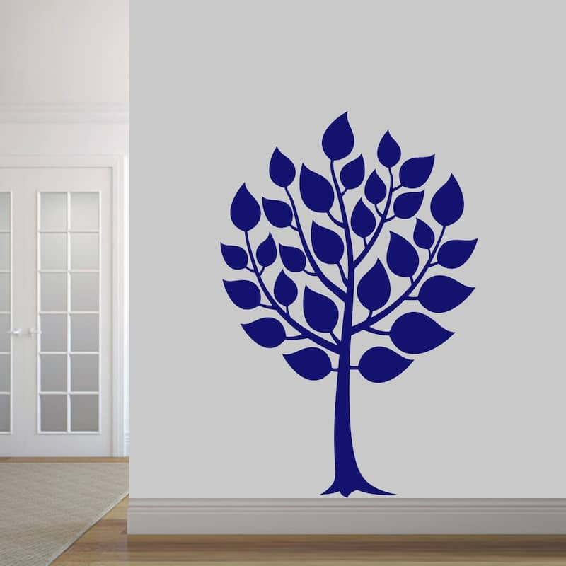 Round Tree Wall Decal - Navy blue