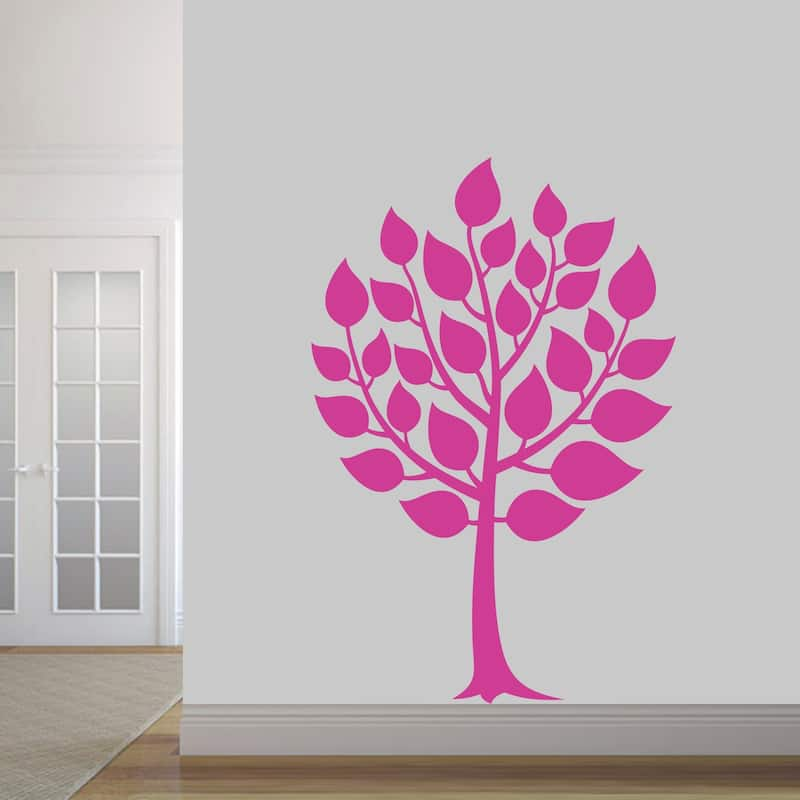 Round Tree Wall Decal - Hot Pink