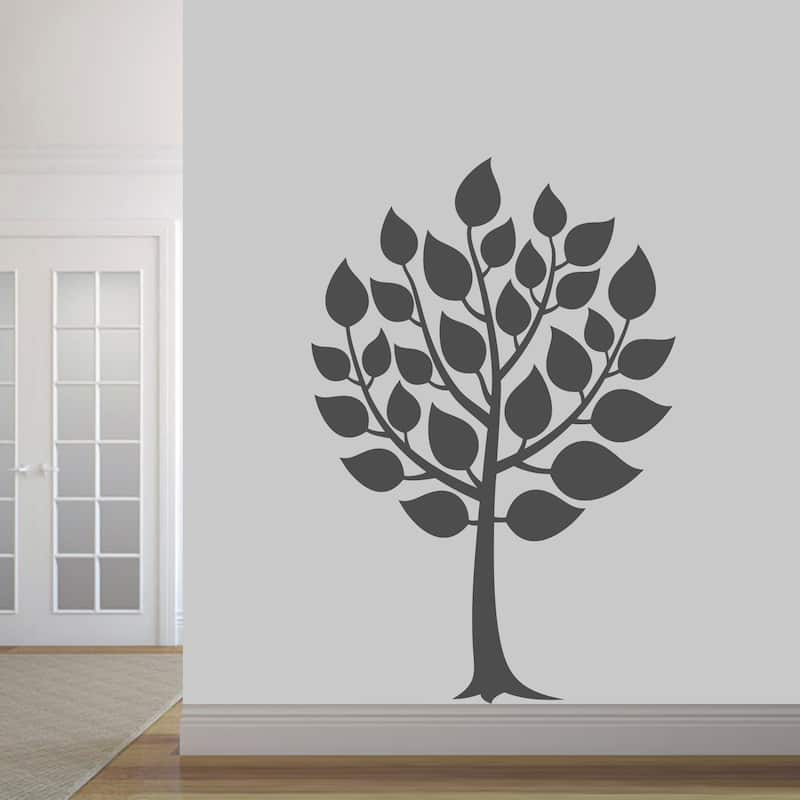 Round Tree Wall Decal - Dark Gray