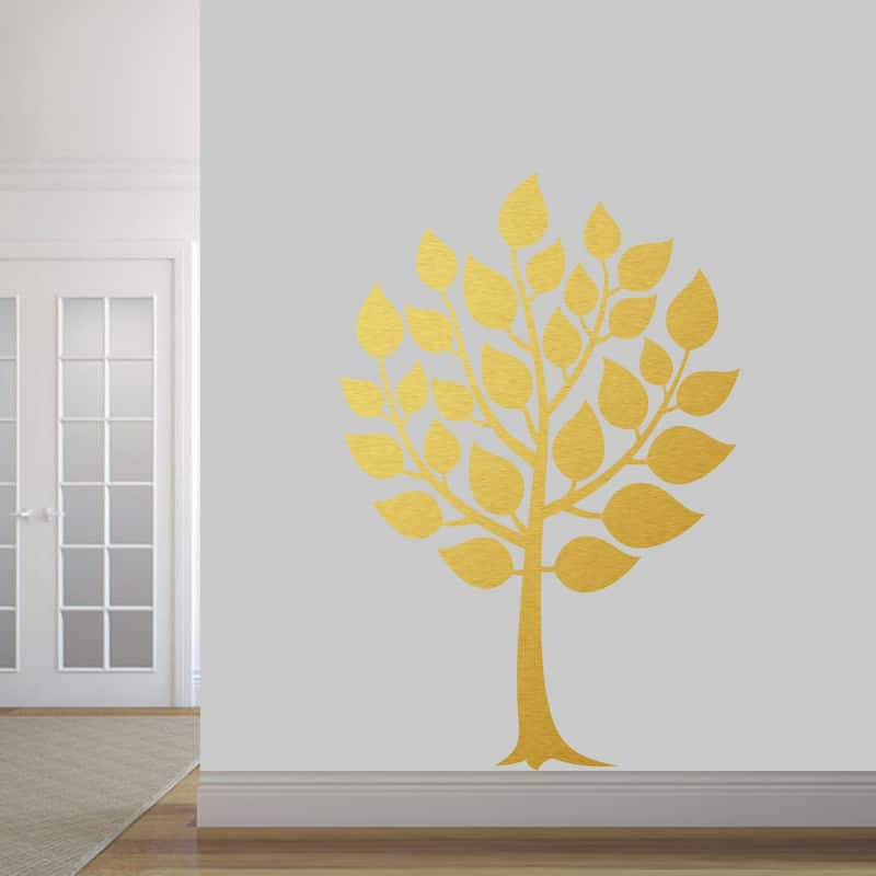 Round Tree Wall Decal - Gold