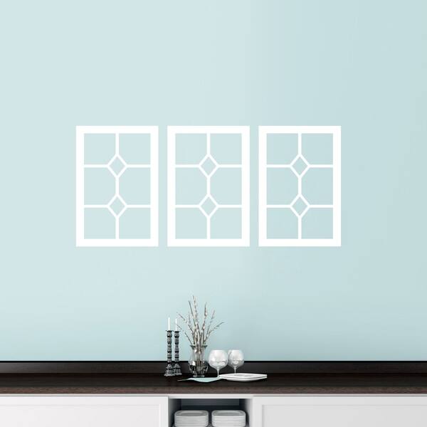 Three Diamond Window Panes Wall Decals - Bed Bath & Beyond - 20685006