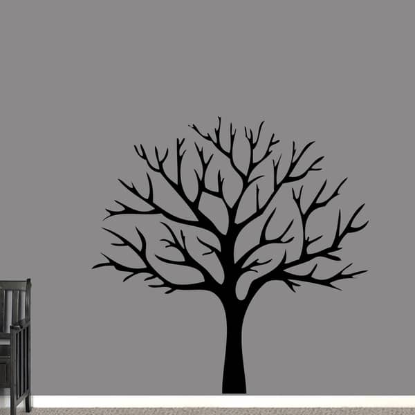Large Black Tree Silhouette Wall Decal Vinyl Wall Art Sticker For Bedroom Living Room Tv Background Wall Decor Wallsymbol Com
