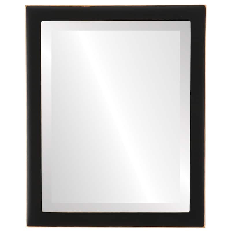 Vienna Framed Rectangle Mirror in Burnished Rubbed Black