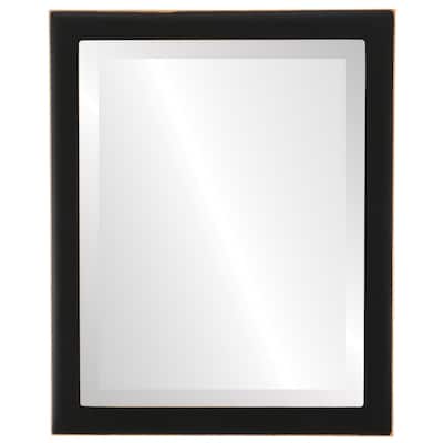 Vienna Framed Rectangle Mirror in Burnished Rubbed Black